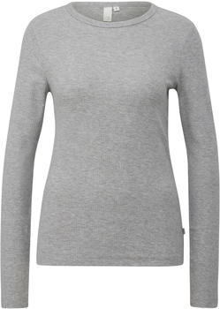 S.Oliver Langarmshirt mit Rippstruktur (2141201) grau