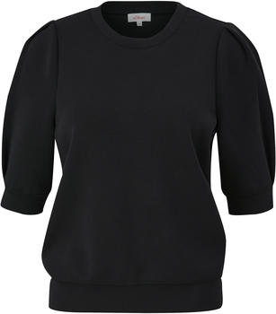 S.Oliver Kurzarm-Shirt aus Scuba (2145629) schwarz