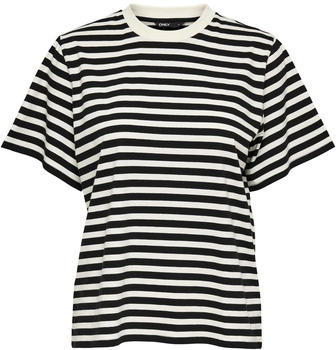 Only Livina S/S Stripe Tee (15272227) black
