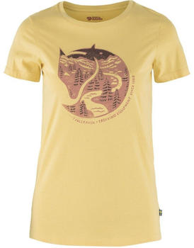Fj&auml;llr&auml;ven Arctic Fox Print T-Shirt W mais yellow