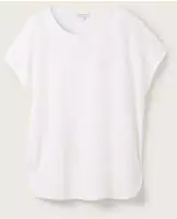 Tom Tailor Casual T-Shirt aus Materialmix Wei&szlig; 3XL female