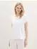 Tom Tailor T-Shirt aus Materialmix (1040547) whisper white