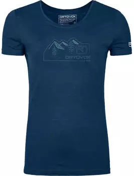 Ortovox 150 Cool Vintage Badge T-Shirt (84068) deep ocean