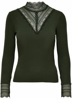 Only Onltilde L/s High Neck Lace Top Jrs Noos (15207788) oliv