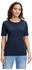 Betty Barclay Basic Shirt Rundhalsausschnitt dunkelblau