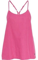 Spaghettitop CHIEMSEE, Damen, Gr. XS (32), rosa (fandango pink), 100% Leinen,