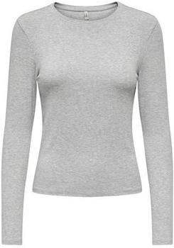 Only Onlriley O-Neck L S Top jrs Shirt light grey melange