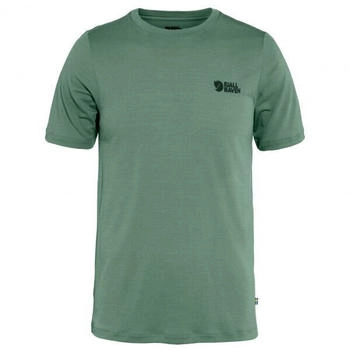 Fjällräven Abisko Wool Logo S S Merinoshirt patinagrun Fjällräven Abisko Wool Logo S S Merinoshirt patinagrun