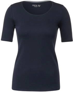 Cecil T-Shirt 'Lena' GOTS nachtblau