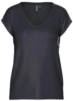 Pieces Tee lurex streifen
