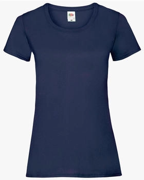 Fruit of the Loom Rundhals Damen T-Shirt navy