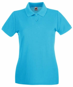 Fruit of the Loom Damen-Polo-Shirt azurblau