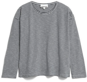 armedangels Xianaa Lovely Stripes Longsleeve grau oatmilk