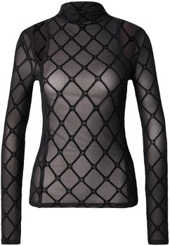 Hugo Top aus Stretch-Mesh Saisondruck Daveria 50522954 schwarz gemustert