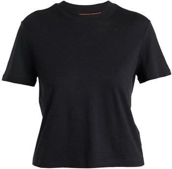 Icebreaker Merino Tech Lite III SS Crop Tee schwarz