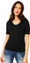 Street One T-Shirt V-Ausschnitt schwarz