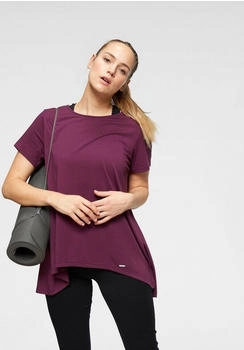 Venice Beach Funktionsshirt Kurzarm lockere Passform pflaume