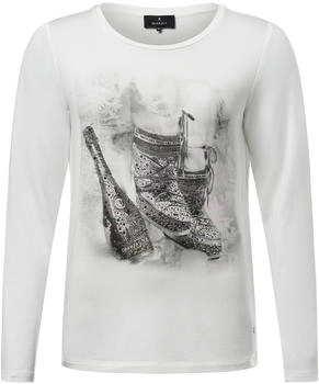 Monari Damen Shirt grau weiß