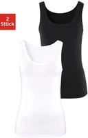 Vivance Tanktop "aus elastischer Baumwoll-Qualit&auml;t" 2er-Pack