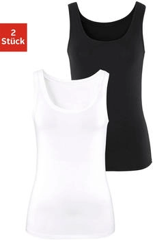 Vivance Dreams Tanktop aus elastischer Baumwoll-Qualit&auml;t 2er-Pack schwarz wei&szlig;