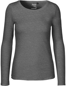 Neutral Damen Longsleeve dark heather
