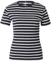 Tommy Hilfiger T-Shirt New Cody WW0WW40587 Wei&szlig; Slim Fit Damen