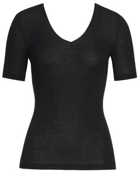 Hanro Woolen Silk T-Shirt 1-tlg schwarz