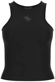 Guess Tanktop Logo slim fit schwarz