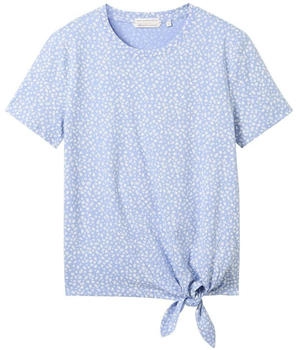 Tom Tailor Denim T-Shirt Bio-Baumwolle mid blue minimal print (1040186)