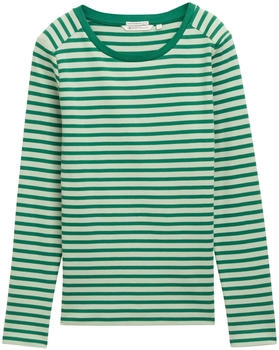 Tom Tailor Denim Langarmshirt aus Bio-Baumwolle (1043085) tonal green stripe