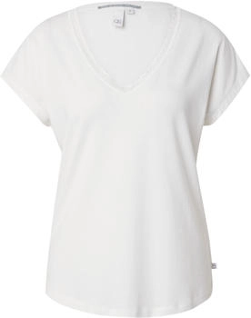 S.Oliver Modalmix-Shirt mit Spitzenblende (2162980) creme
