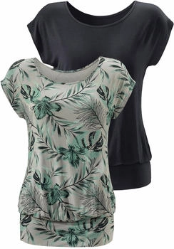 Lascana Shirts grau grasgr&uuml;n schwarz