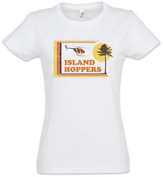 Urban Backwoods Island Hoppers Hawaii Damen T-Shirt weiß