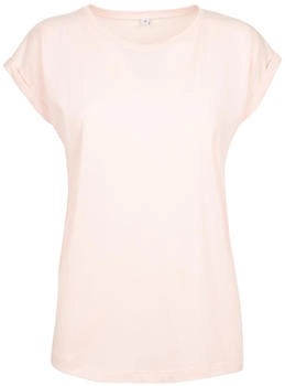 Build Your Brand Ladies Extended Shoulder T-Shirt pink
