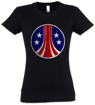 Urban Backwoods USCM United States Colonial Marines Logo Damen T-Shirt schwarz