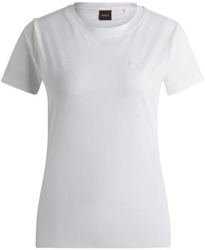 Hugo Boss Slim-Fit T-Shirt Baumwoll-Jersey tonales Logo 50506973 weiß