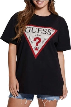 Guess T-Shirt 'SHINY TRIANGLE' Strasssteinbesatz