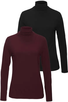 Lascana Shirt burgund schwarz