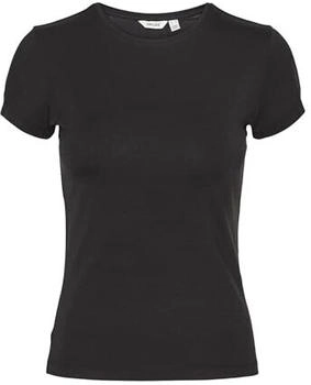 Vero Moda Vmines Fiona O-Neck Top VMA Noos T-Shirt 10300882 schwarz