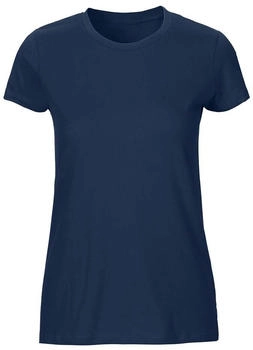 Neutral Bio-Damen-T-Shirt Rundhalsausschnitt dunkelblau