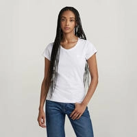 G-Star Raw T-Shirt Eyben D24533-4107 Wei&szlig; Slim Fit Damen