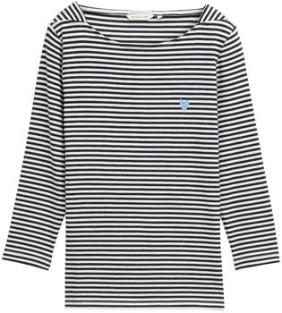 Tom Tailor Langarmshirt mit Streifenmuster offwhite navy regular stripe (1045535)