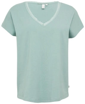 S.Oliver Modalmix-Shirt mit Spitzenblende (2162980) grün