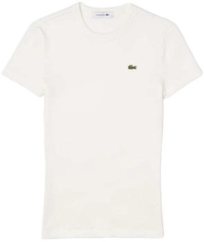 Lacoste Basic Kurzarm-T-Shirt wei&szlig;