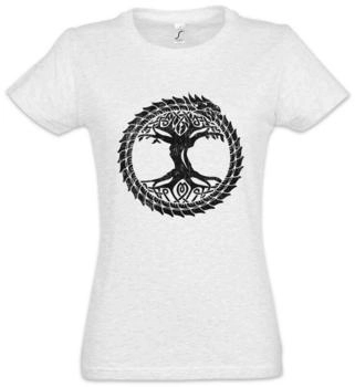 Urban Backwoods Ouroboros Yggdrasil T-Shirt hellgrau