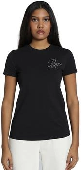 Puma Essentials Script T-Shirt schwarz