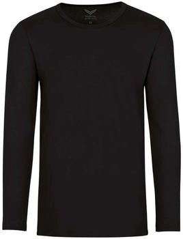 Trigema Slim Fit Longsleeve schwarz