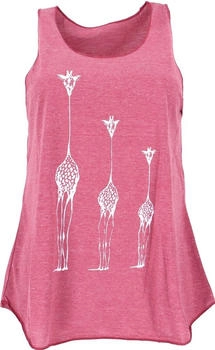 Guru-Shop Tanktop Giraffen-Retrodruck malve