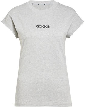 Adidas Essentials Linear Baumwoll T-Shirt JC8241 grau schwarz