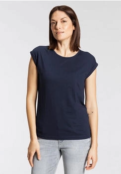 Boysen's T-Shirt Kurzarm unifarben blau marine